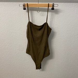 Kittenish X-Small Olive Green Bodysuit